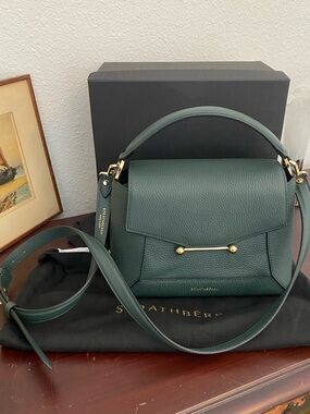 Strathberry Bottle Green Mosaic Bag